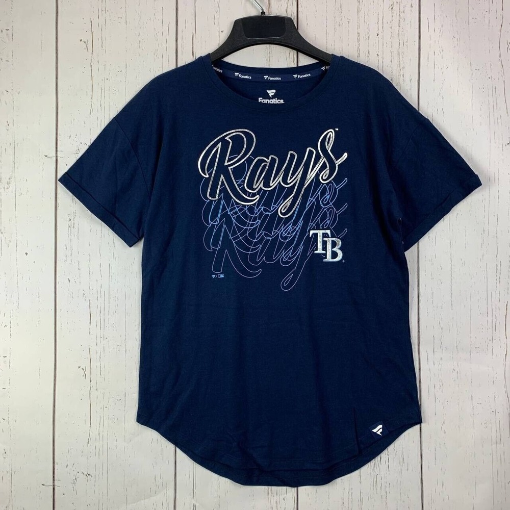 Tampa Bay Rays‎ MLB Medium Fanatics Casual T-Shirt Blue New Women
